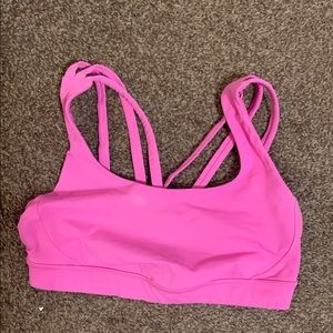 Pink lululemon sports bra